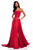 Sherri Hill - 52022 Scoop Taffeta Long A Line Dress In Red