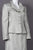 Tahari - 2180M933 Ruffled Collar Button-Down Metallic Satin Set In Green