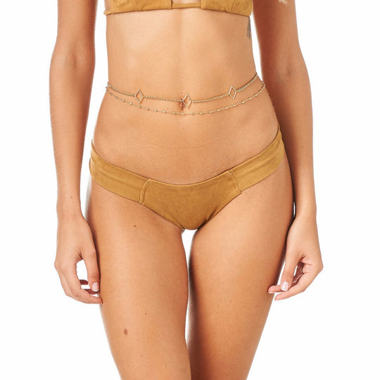 Tan Faux Suede Uno Bottom