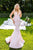 Tarik Ediz - 50207 Jacquard Deep V-neck Mermaid Dress In Pink