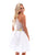 Tarik Ediz - 50219 High Neck Floral Embellished Short Dress In White