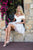 Tarik Ediz - 50226 Taffeta Off-Shoulder Lace A-line Dress In White