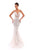 Tarik Ediz - 50232 Elegant Sheer Lace Mermaid Dress In White