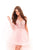 Tarik Ediz - 50237 Faux Off-Shoulder Embroidered  High Low Dress In Pink