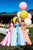 Tarik Ediz - 50239 Off Shoulder Sheath with Ballgown Overskirt In Pink and Orange