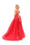 Tarik Ediz - 50243 Ruched Mermaid Dress with Ballgown Overskirt In Red
