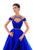 Tarik Ediz - 50244 Halter Cold Shoulder Mermaid Gown In Blue