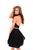 Tarik Ediz - 50248 Two Piece High Halter Beaded Lace A-line Dress In Black