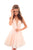 Tarik Ediz - 50262 Crystal Embellished Deep V-neck Taffeta Dress In Pink