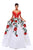 Tarik Ediz - 50276 Off-Shoulder Floral Print Taffeta Ballgown In Red