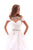 Tarik Ediz Jewel Ornate Ruched High Low A-line Gown 50277 In Cream