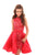 Tarik Ediz - 50281 Lace Illusion Bateau Sheath Dress with Overskirt In Pink