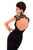Tarik Ediz - 50289 Embellished Illusion High Neck Sheath Dress In Black