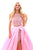 Tarik Ediz - 50299 Two Piece Sheath Dress With Overskirt In Pink