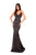 Tarik Ediz - 50315 Sleeveless Embellished Lace Fitted Gown In Black