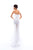 Tarik Ediz - 50323 Sexy Strapless Embellished Trumpet Gown In White