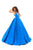 Tarik Ediz - 50402 Sleeveless V Neck Taffeta Prom Dress In Blue