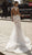 Tarik Ediz - 50406 Floral Lace Mermaid Dress With Train In White