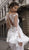 Tarik Ediz - 50407 Floral Lace Long Bell Sleeve Mermaid Dress In White