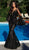 Tarik Ediz - 50407 Floral Lace Long Bell Sleeve Mermaid Dress In Black