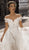 Tarik Ediz - 50410 Floral Embroidered Fitted Dress With Overskirt In White