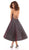 Tarik Ediz - 50425 Deep V-neck A-line Dress With Lace Up Back In Gray