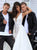 Tarik Ediz - 50431 Embroidered Deep V-neck Dress With Overskirt In White