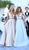 Tarik Ediz - 50432 Embellished Deep V-neck Ballgown In Gold and Silver