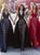 Tarik Ediz - 50434 Deep V-neck Lace Sheath Dress With Overskirt In Black and Red
