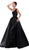 Tarik Ediz - 50435 Lace Embroidered Taffeta Gown With Overskirt In Black