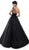 Tarik Ediz - 50435 Lace Embroidered Taffeta Gown With Overskirt In Black