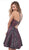 Tarik Ediz - 50440 Crystal Beaded A-line Cocktail Dress In Gray