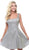 Tarik Ediz - 50440 Crystal Beaded A-line Cocktail Dress In White