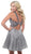 Tarik Ediz - 50440 Crystal Beaded A-line Cocktail Dress In White