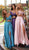 Tarik Ediz - 50447 Two Piece Knotted Off-Shoulder Gown In Blue and Purple