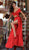Tarik Ediz - Two Piece Knotted Off-Shoulder Gown 50447 In Red