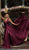 Tarik Ediz - Plunging V-Neck Pleated Gown with Slit 50449 In Red