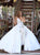 Tarik Ediz - 50452 Bedazzled Deep V-neck Dress With Overskirt In White