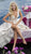 Tarik Ediz - 50457 Embroidered Deep V-neck Ballgown In White