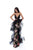 Tarik Ediz - 50458 Floral Embroidered Plunging Evening Dress