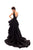 Tarik Ediz - 50463 Plunging V Neck Gown with Ruffled Overskirt
