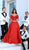 Tarik Ediz - 50465 Plunging Off-Shoulder Taffeta Ballgown In Red