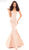 Tarik Ediz - 50510 Sweetheart Jacquard Mermaid Dress With Train In Pink