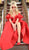 Tarik Ediz - 50531 Deep Off-Shoulder Taffeta A-line Dress In Red