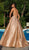 Tarik Ediz - 50549 Sleeveless Strappy Back Glitter Ballgown In Gold