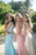 Tarik Ediz - 92826 Lace Cap Sleeve Bateau Sheath Dress In Blue and Pink