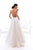 Tarik Ediz - 93411 Embroidered Illusion Taffeta Ballgown In White