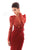 Tarik Ediz - 93412 Embroidered Illusion Jewel Sheath Dress In Red