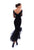 Tarik Ediz - 93417 Floral Embroidered Sheer Fitted Tulle Dress In Black