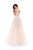 Tarik Ediz - 93420 Trailing Jeweled Floral Applique Tulle Ballgown In White